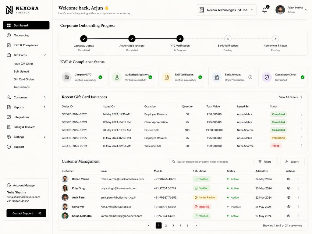 Corporate Portal interface preview